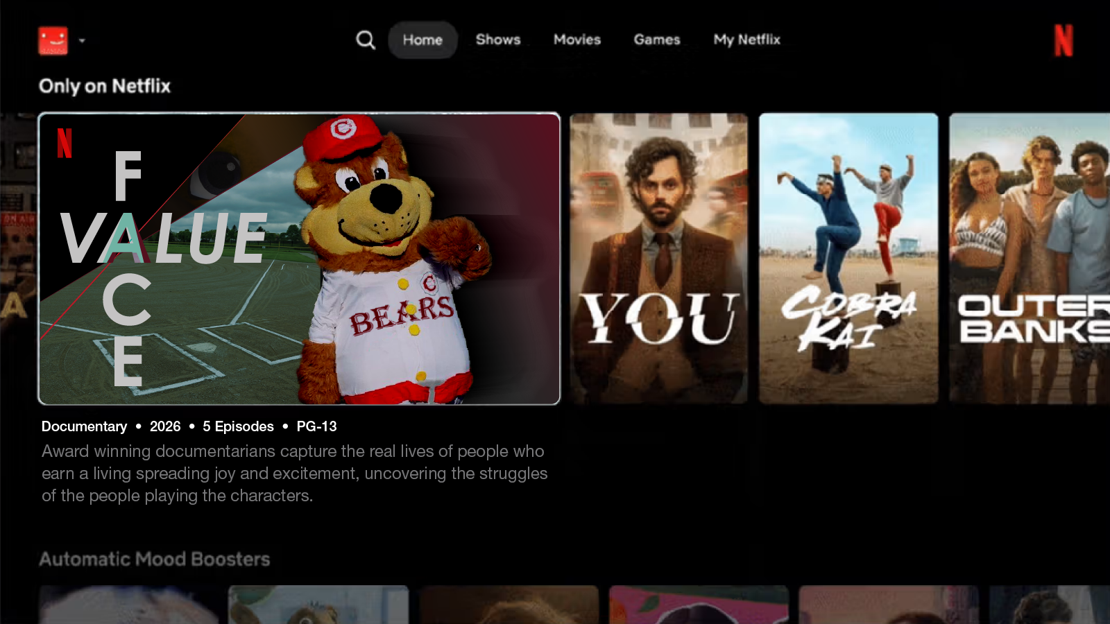 FaceValue Netflix mockuppng