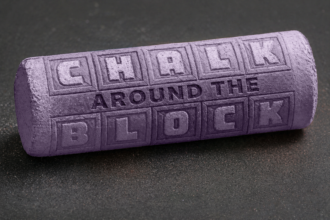 logo on chalk