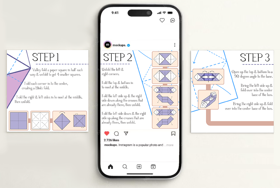 origami insta mockup 3